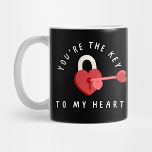 You're the key to my heart. Valentine, Couple Mug